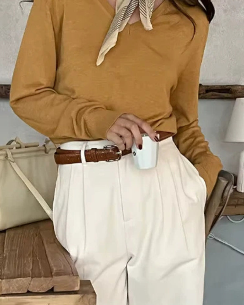 Clara | Elegante Stoffhose für Damen leicht 1