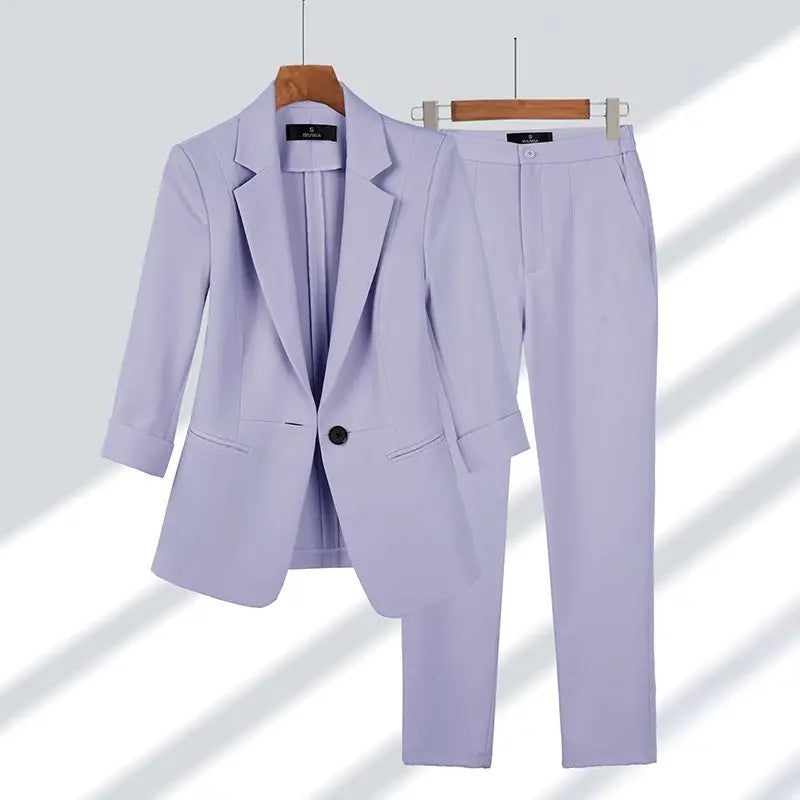 Clara | Eleganter Damenanzug Schwarz mit Blazer festlich 3