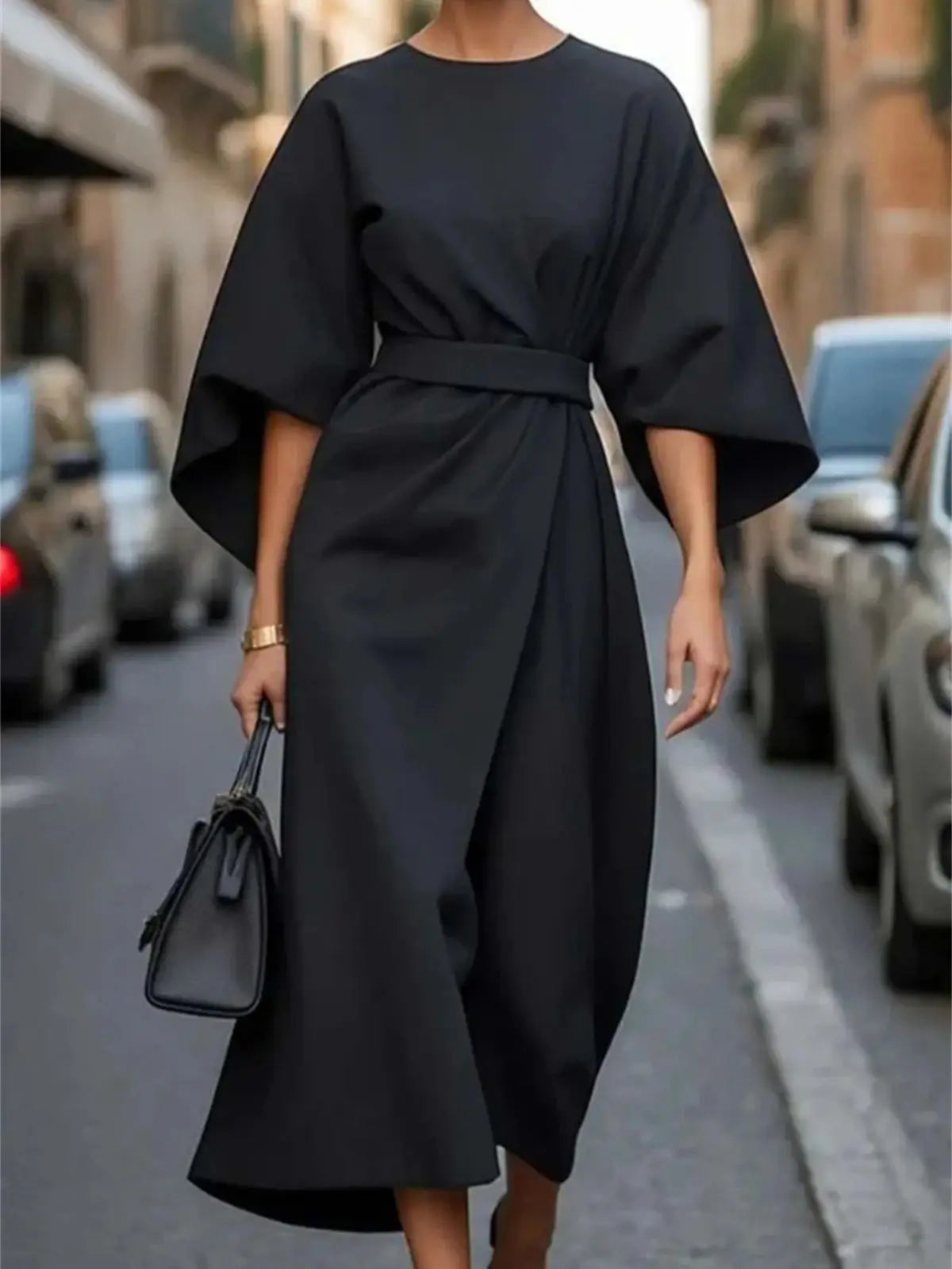 Clara | Elegantes Midi-Kleid für Damen mit Gürtel 1