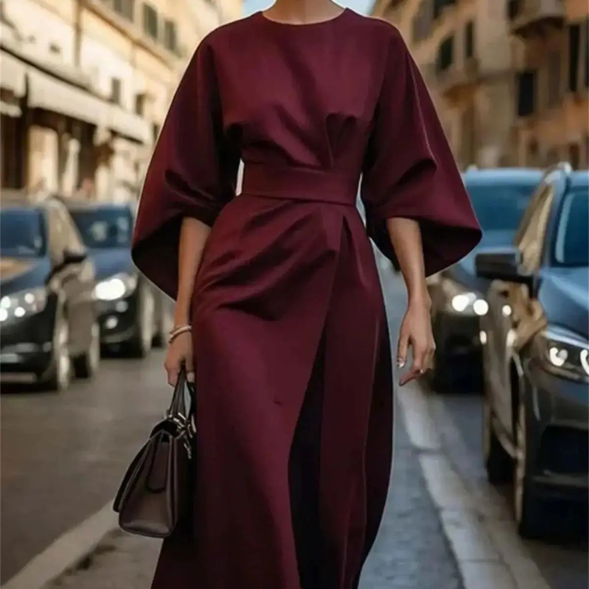 Clara | Elegantes Midi-Kleid für Damen mit Gürtel 6