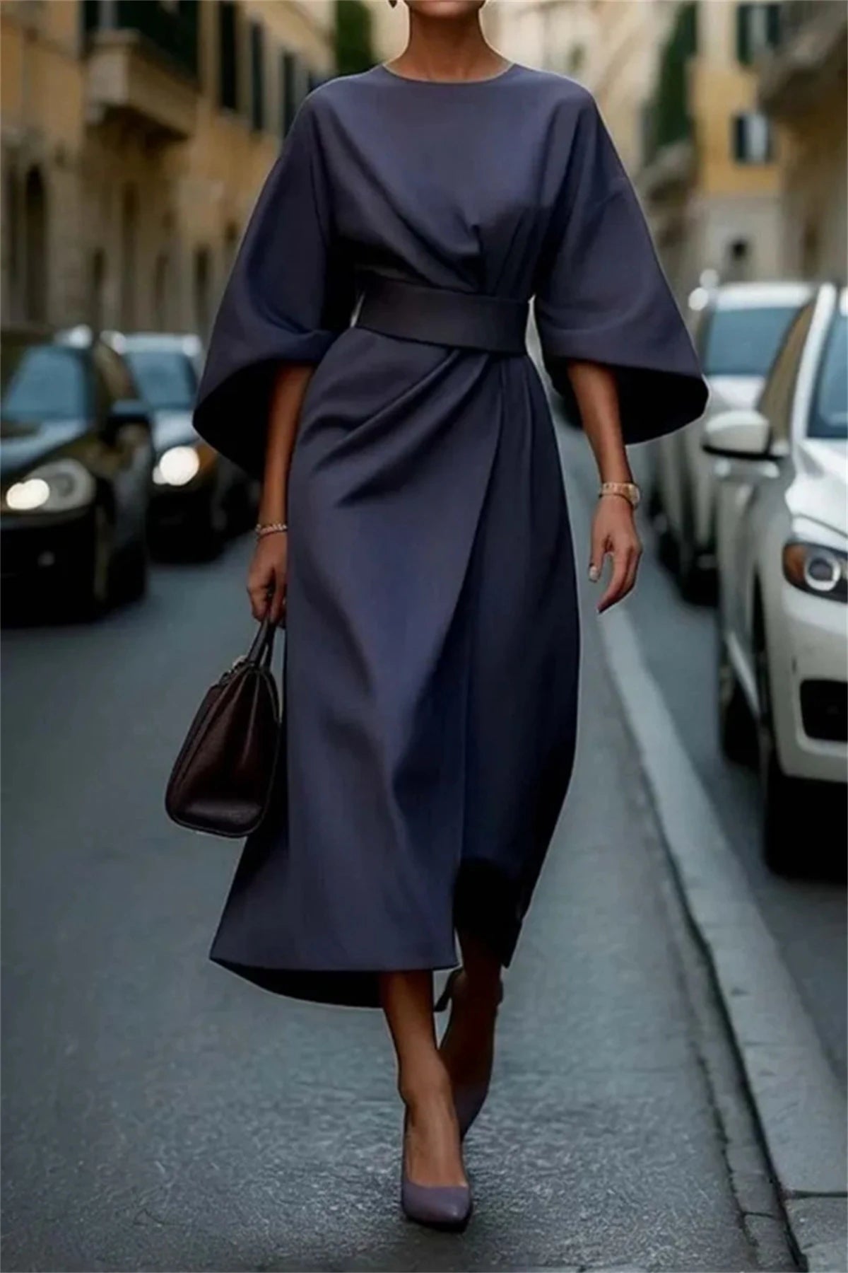 Clara | Elegantes Midi-Kleid für Damen mit Gürtel 7