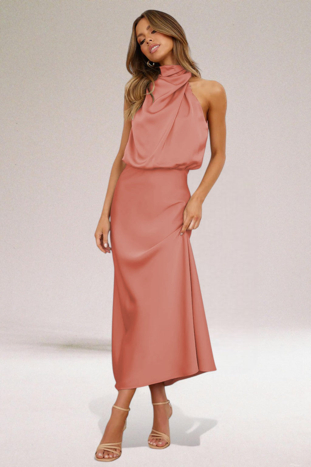 Flavia | Elegantes Satin-Kleid für Damen festlich 2