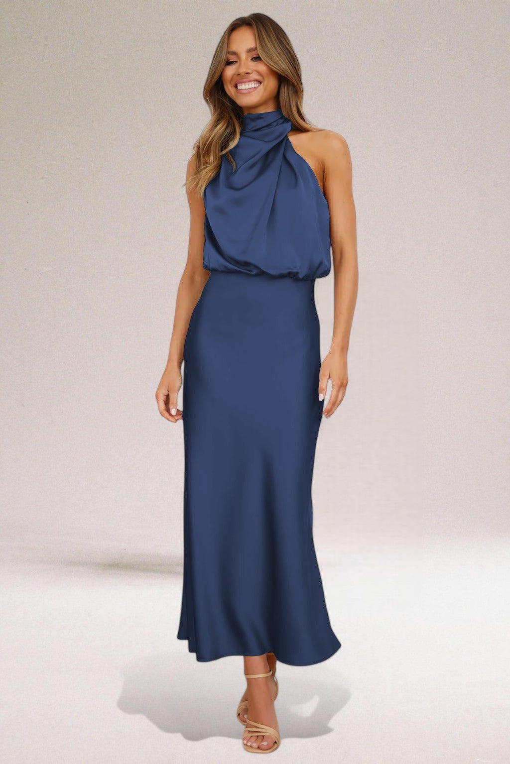 Flavia | Elegantes Satin-Kleid für Damen festlich 3
