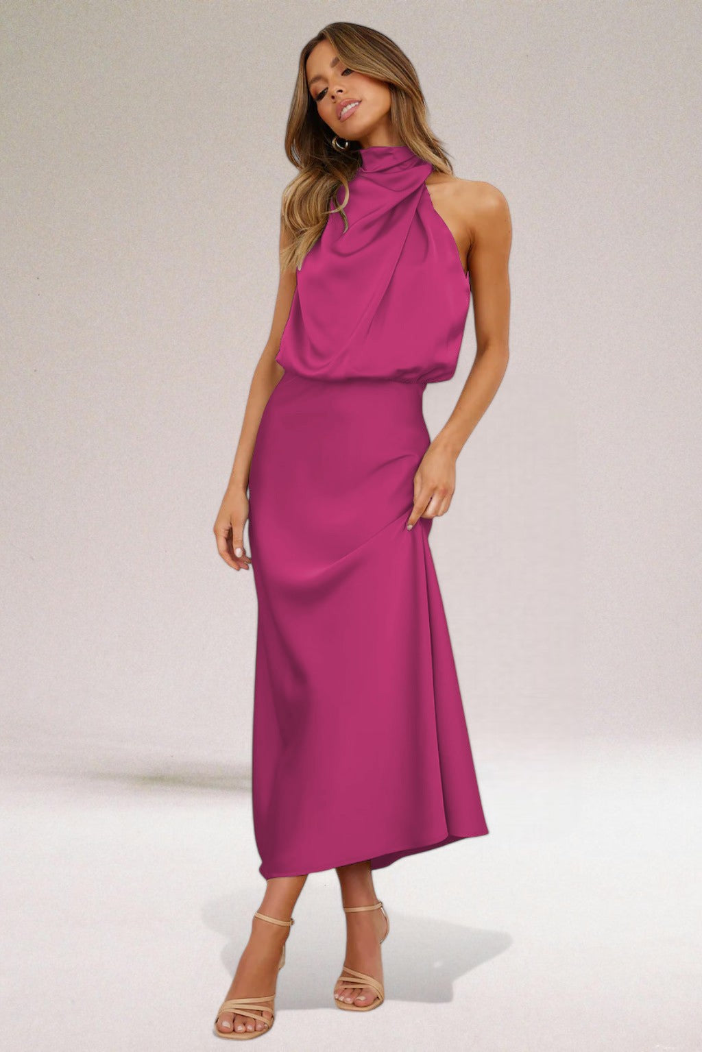 Flavia | Elegantes Satin-Kleid für Damen festlich 4