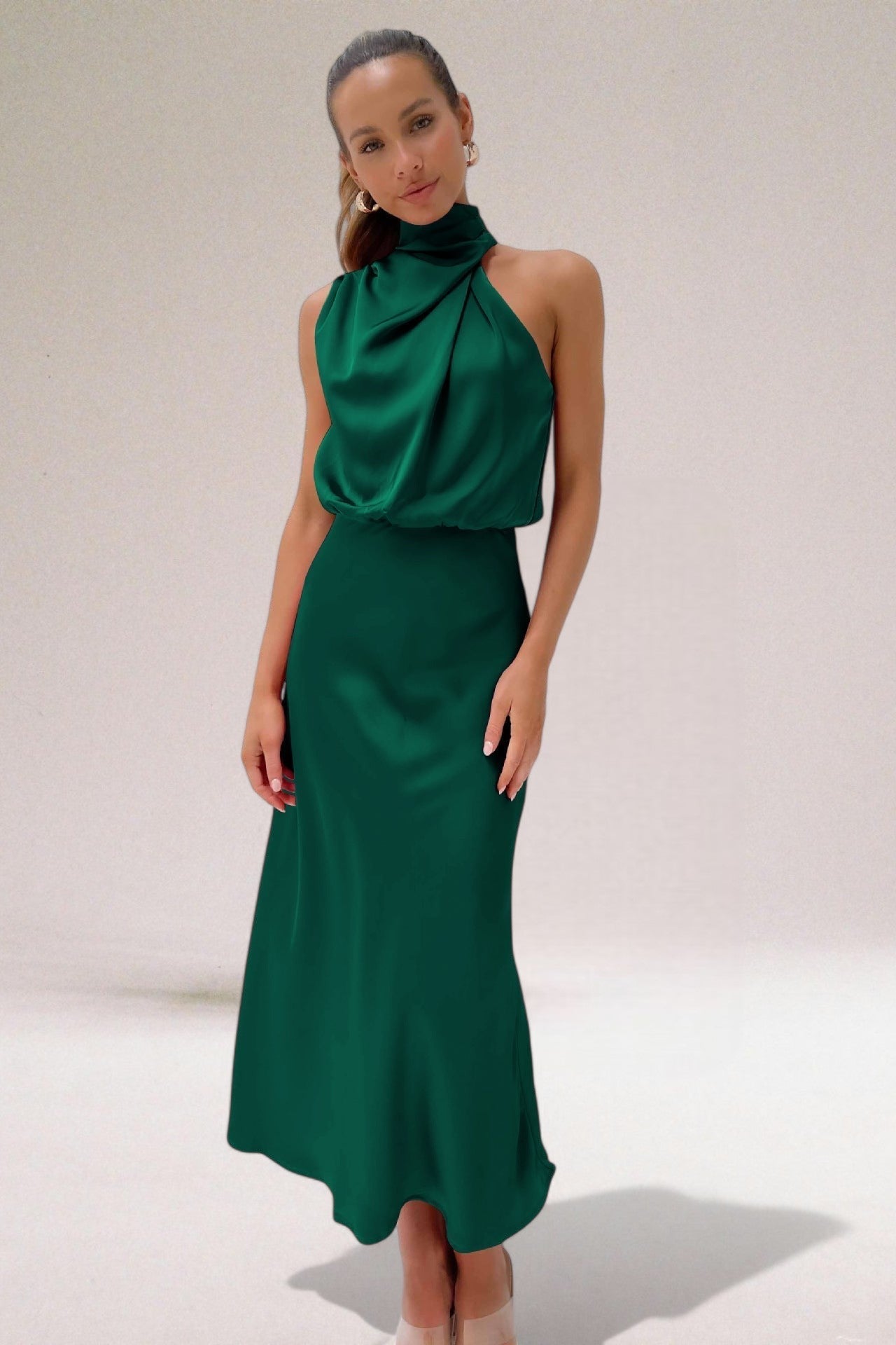 Flavia | Elegantes Satin-Kleid für Damen festlich 5