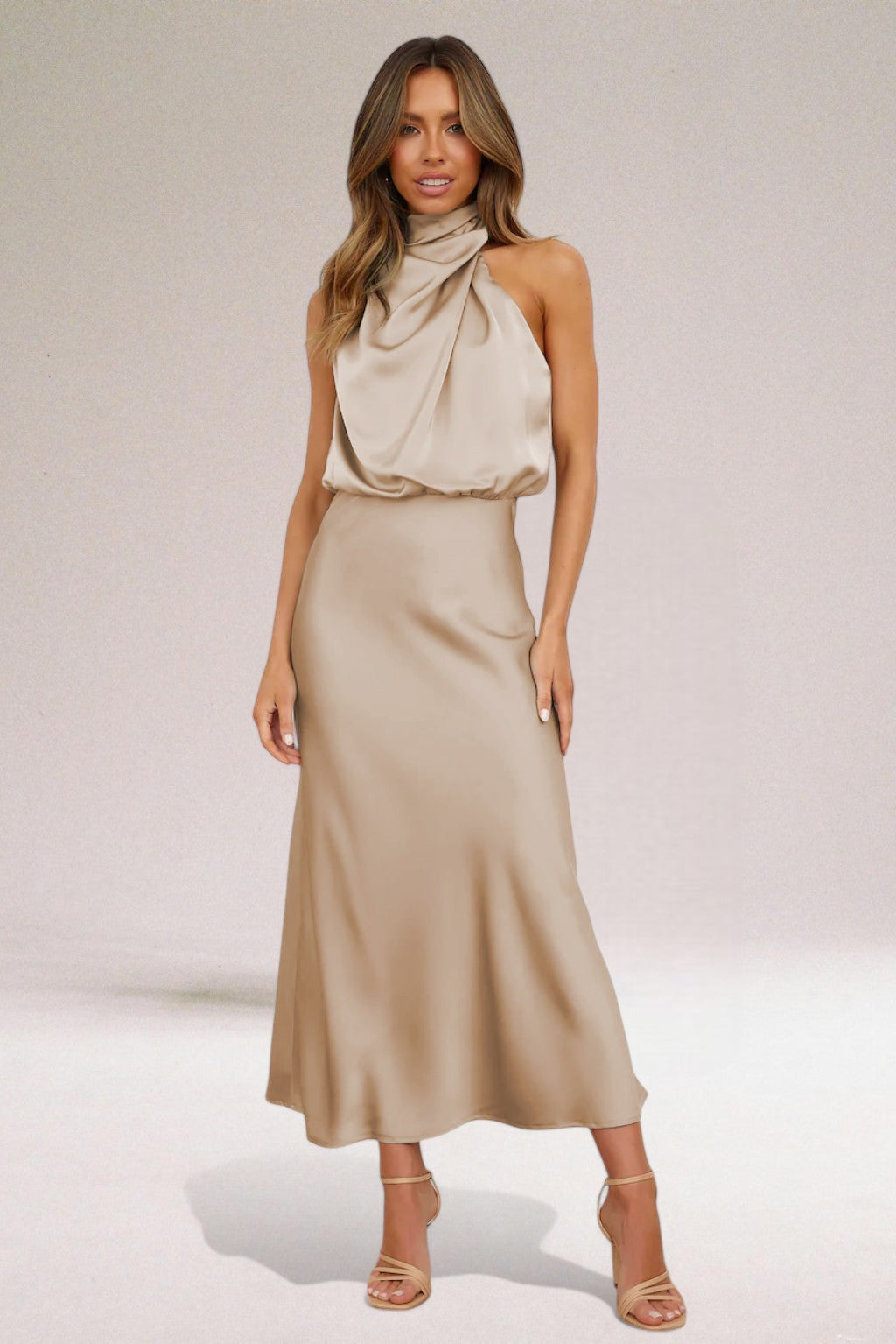 Flavia | Elegantes Satin-Kleid für Damen festlich 6