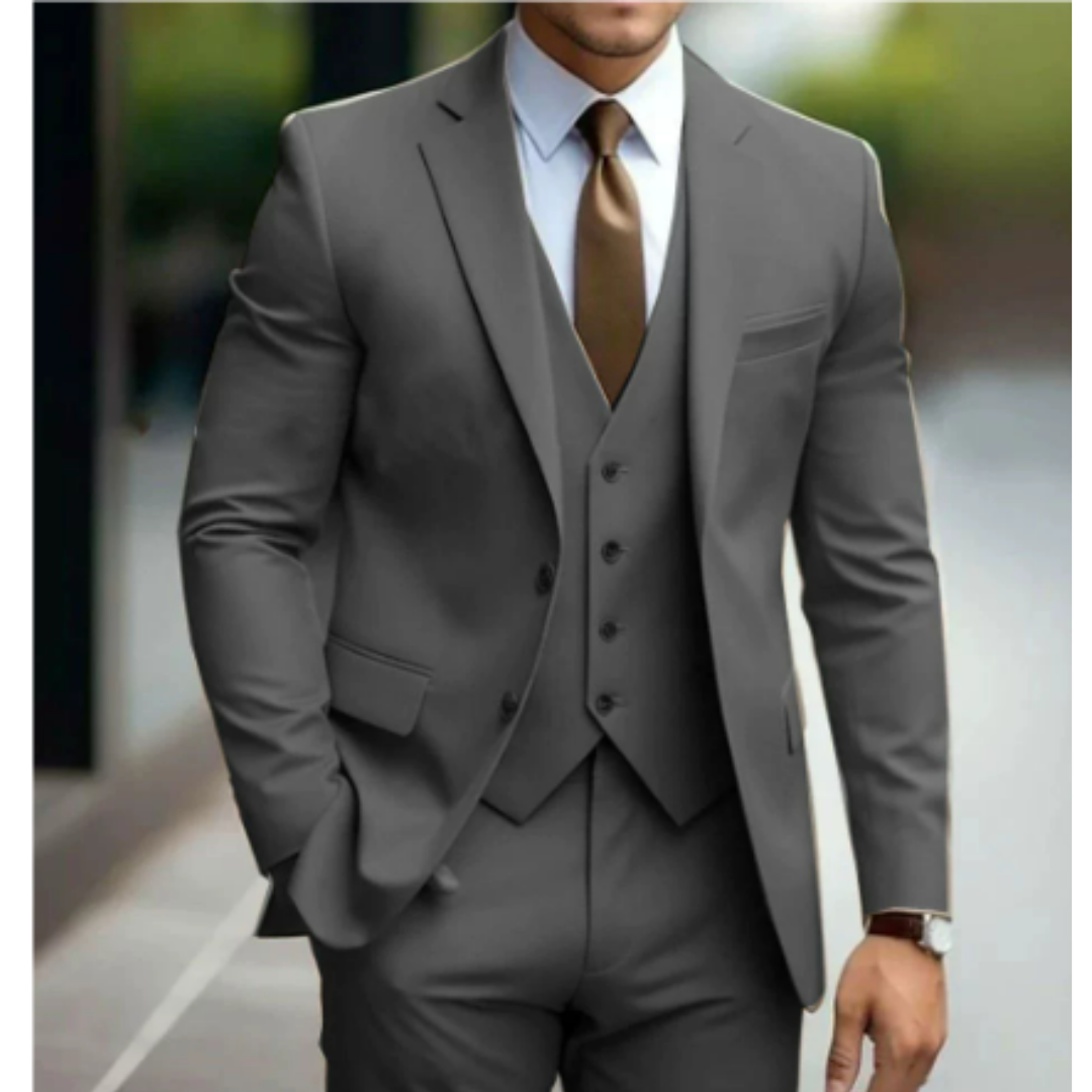 Leon | Eleganter Anzug für Herren Hochzeit dreiteilig 11