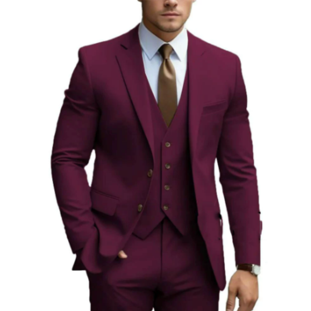 Leon | Eleganter Anzug für Herren Hochzeit dreiteilig 2