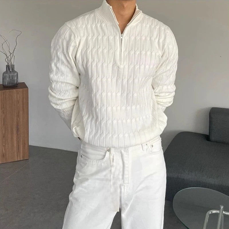 Leon | Eleganter Jacquard-Herrenpullover für Winter 1