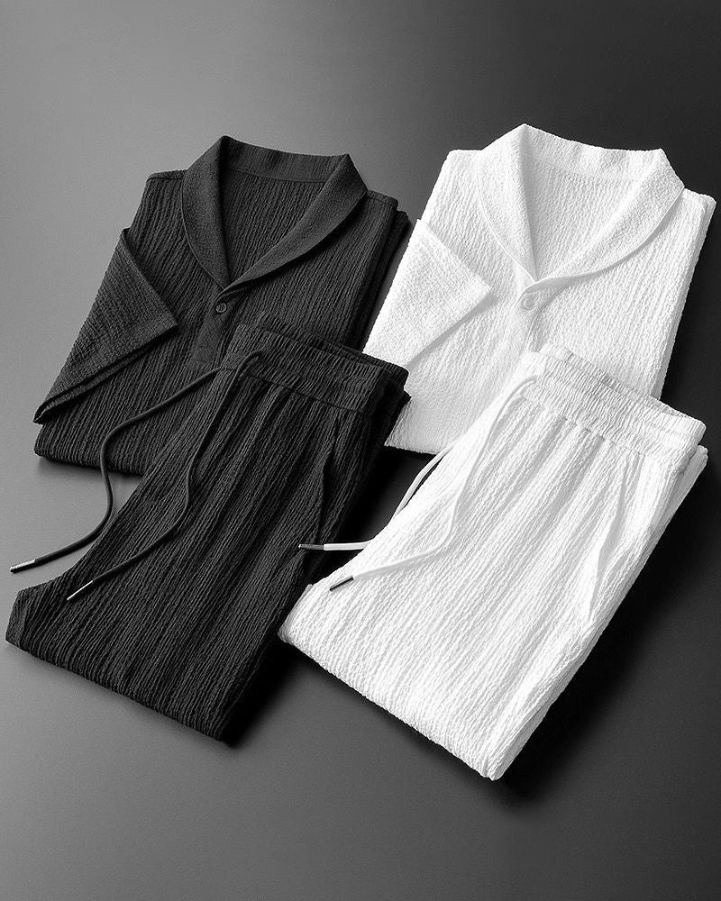 Leon | Elegantes Baumwoll-Polo & Hosen-Set für Herren 5
