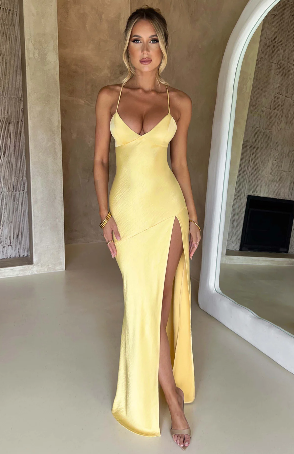 Lilly | Elegantes Maxikleid für Damen Sommer mit Beinschlitz 2