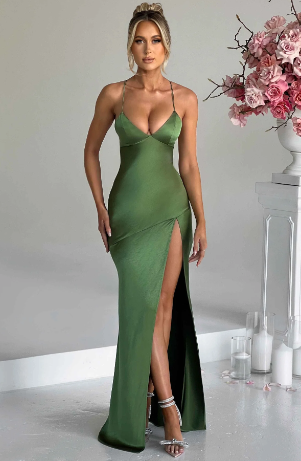 Lilly | Elegantes Maxikleid für Damen Sommer mit Beinschlitz 9