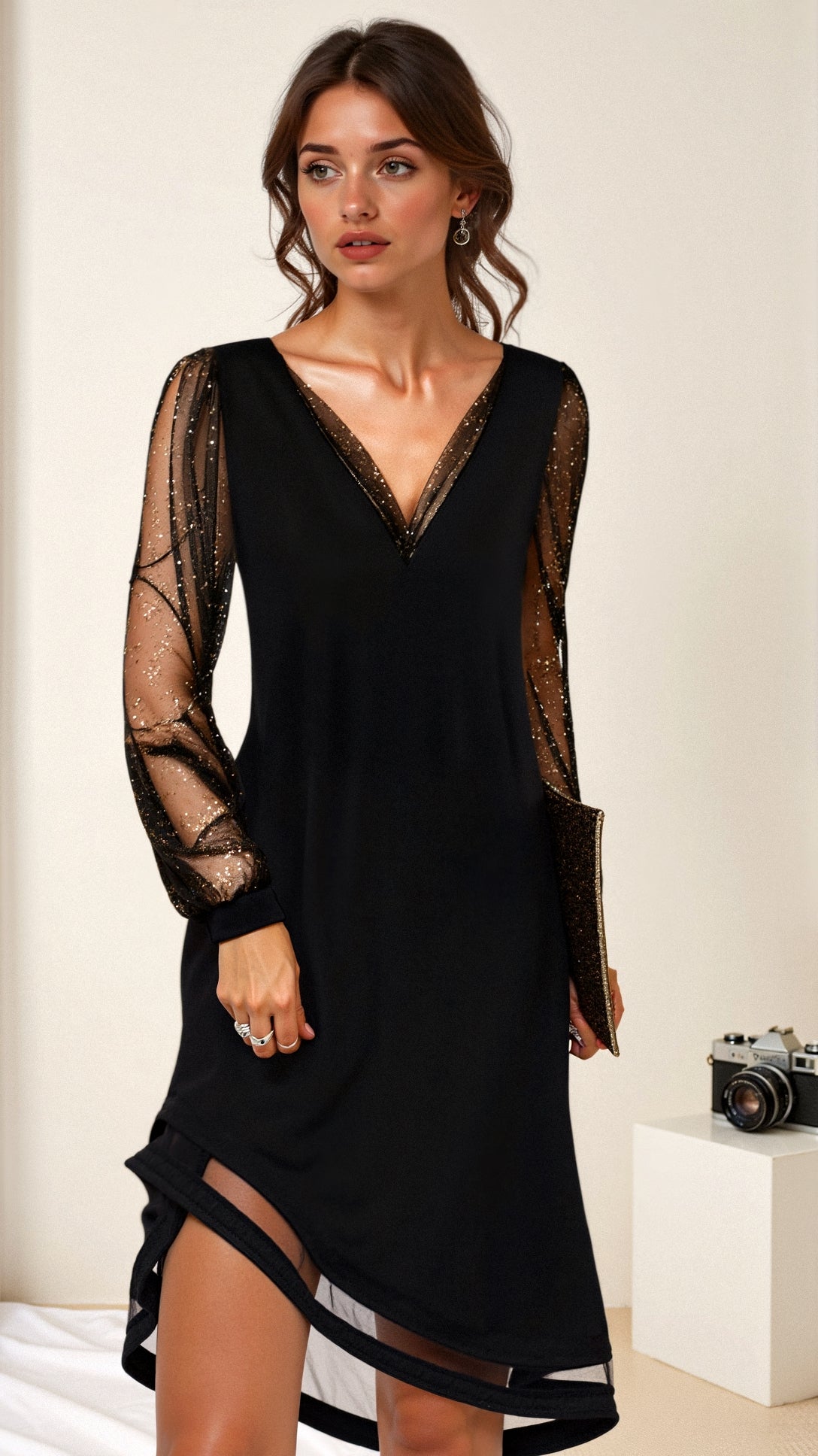 Matilda | Elegantes Abendkleid für Damen lang mit Ärmeln 1