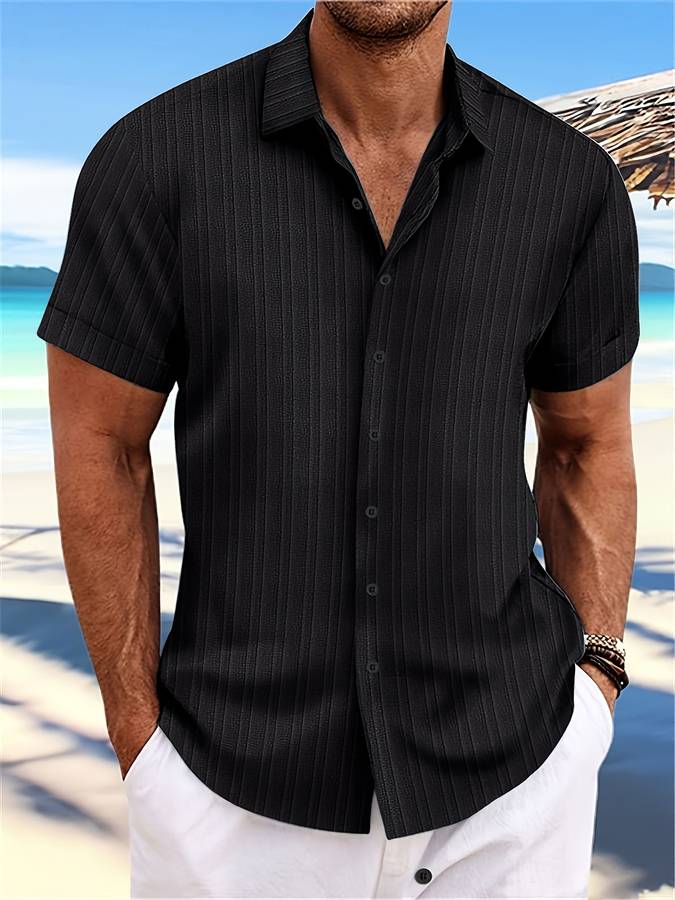 Owen | Elegantes Herrenhemd Kurzarm für Sommer atmungsaktiv 2