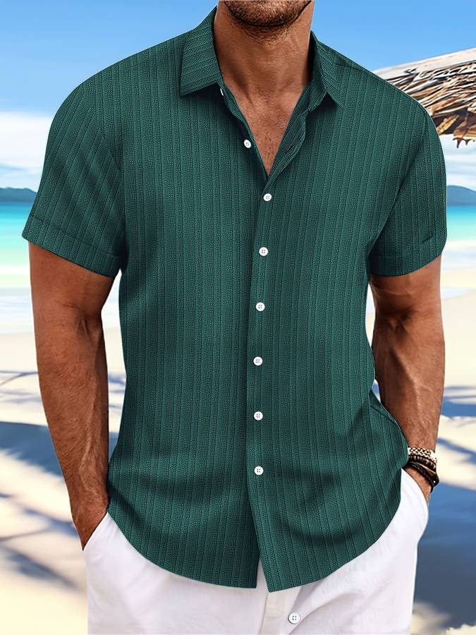 Owen | Elegantes Herrenhemd Kurzarm für Sommer atmungsaktiv 9