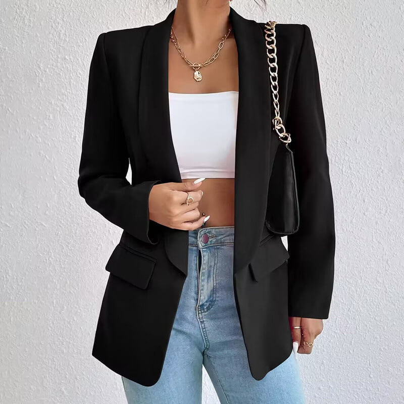 Ronja | Eleganter Blazer für Damen tailliert blau 0