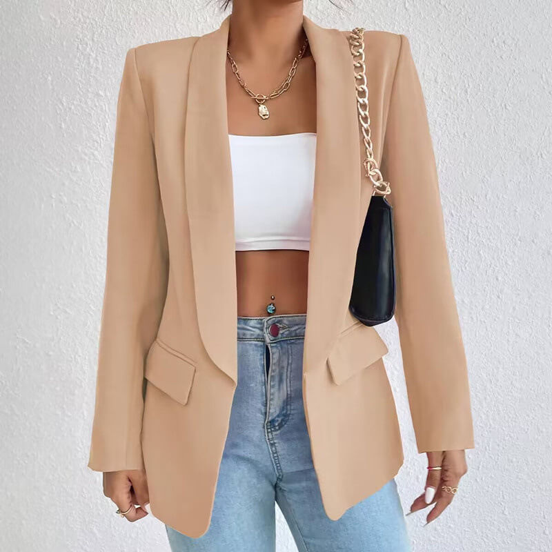 Ronja | Eleganter Blazer für Damen tailliert blau 4