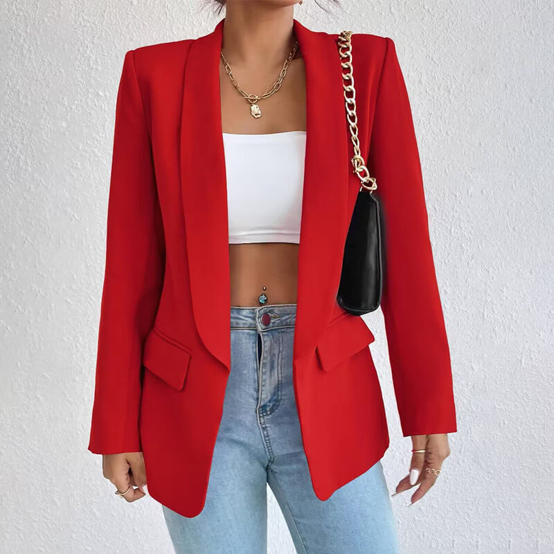 Ronja | Eleganter Blazer für Damen tailliert blau 5