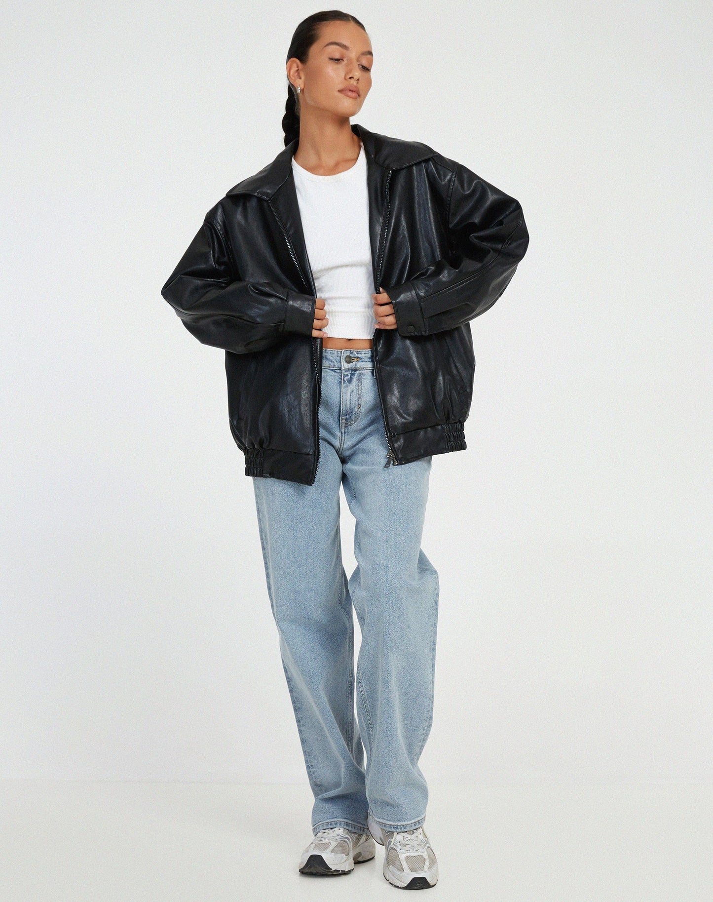Sophia | Lässige PU-Lederjacke für Damen Oversized 4