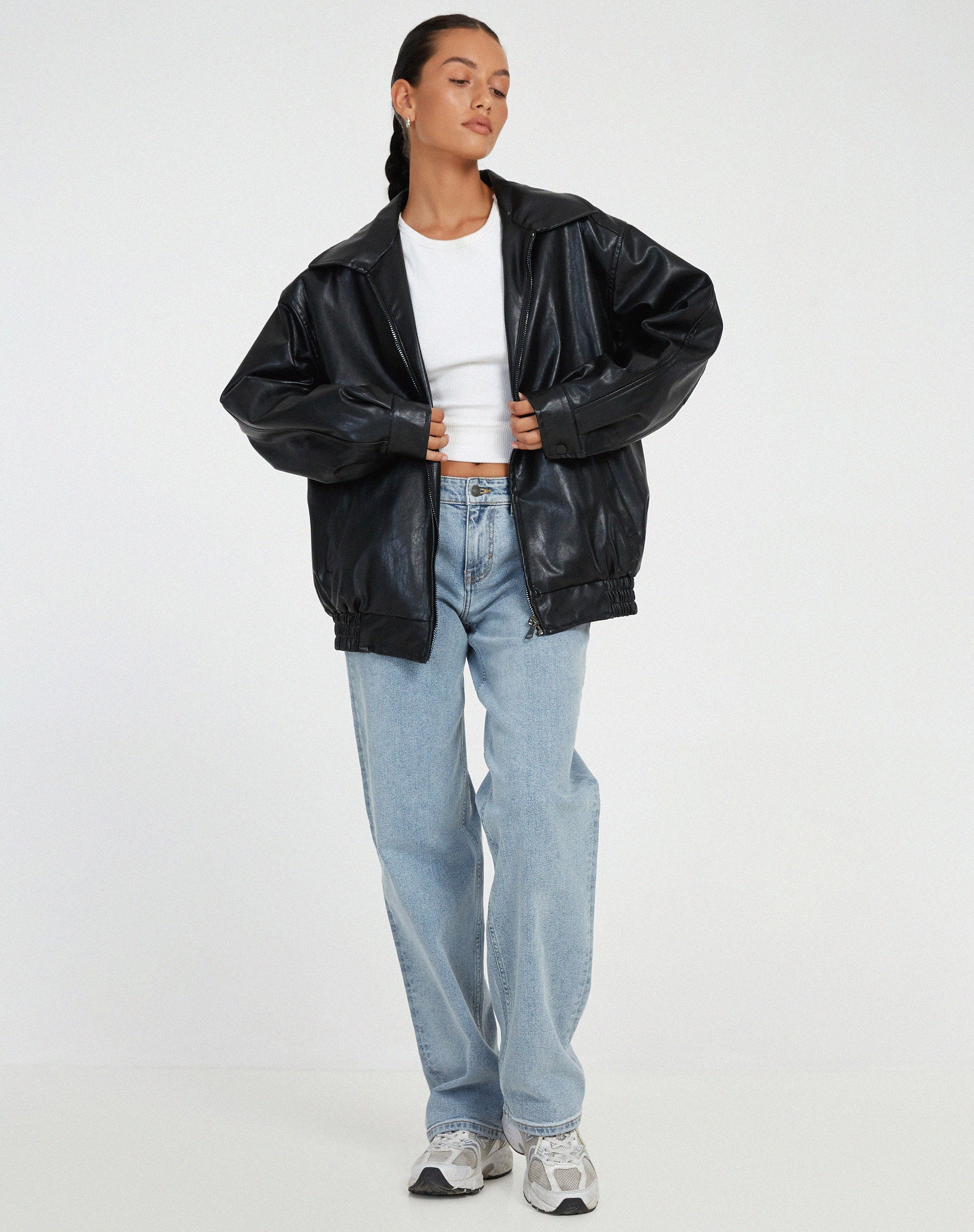 Sophia | Lässige PU-Lederjacke für Damen Oversized 4