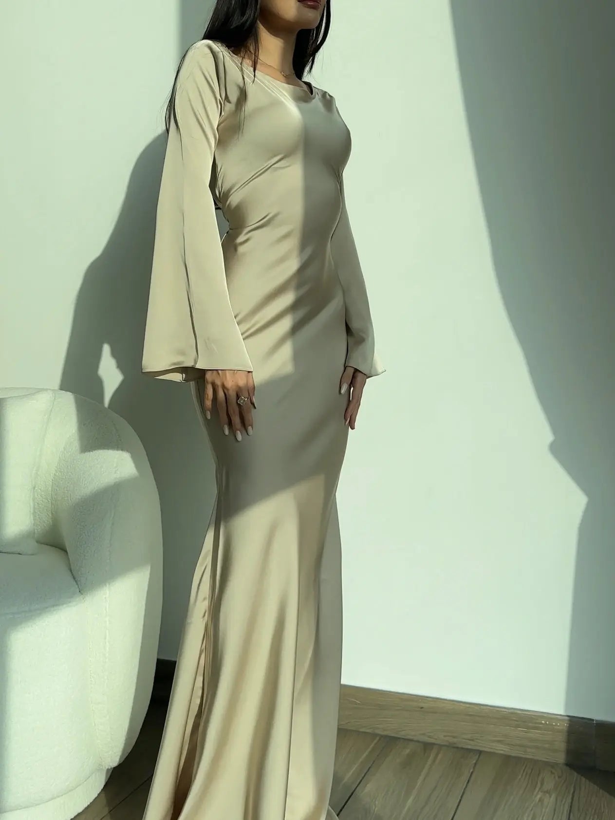 Sophie | Elegantes Maxikleid für Damen langarm Sommer 3
