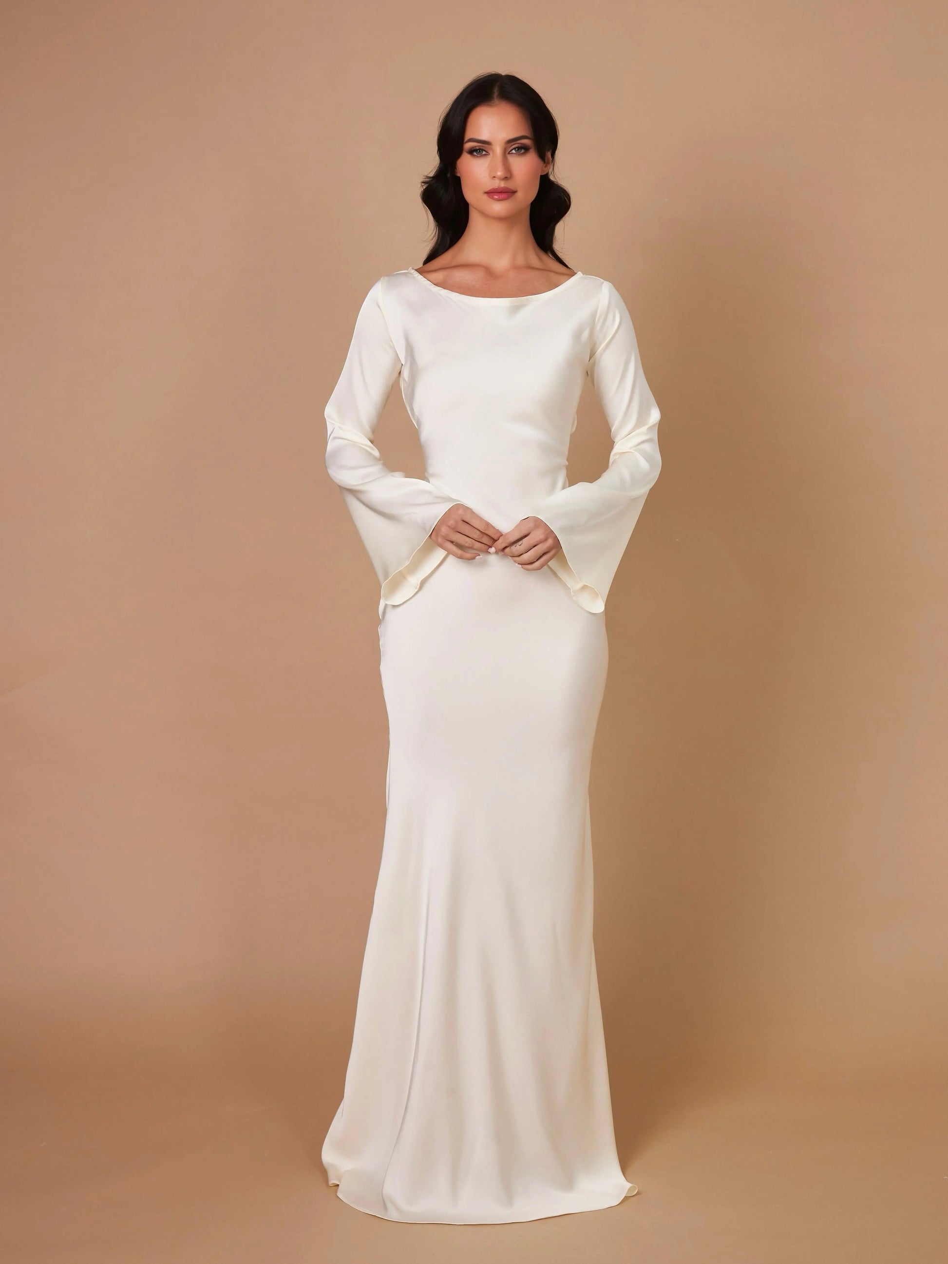 Sophie | Elegantes Maxikleid für Damen langarm Sommer 8