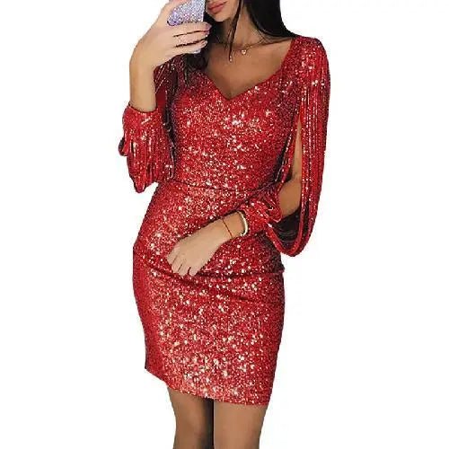 Anika | Elegantes Glitzerkleid für Damen Abendkleid lang 0