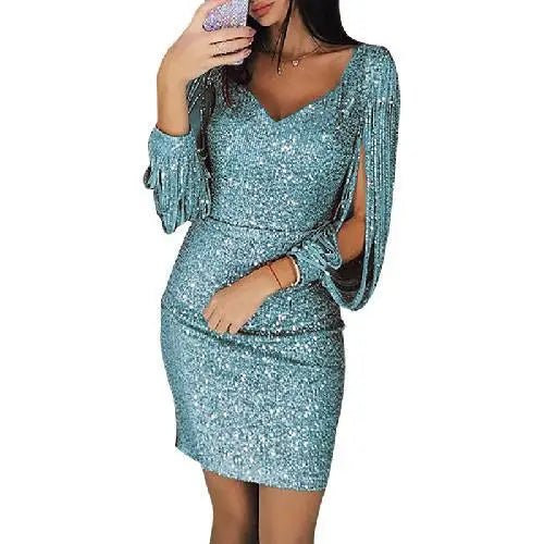 Anika | Elegantes Glitzerkleid für Damen Abendkleid lang 4
