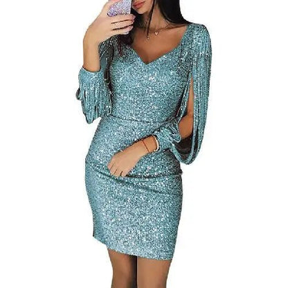 Anika | Elegantes Glitzerkleid für Damen Abendkleid lang 4