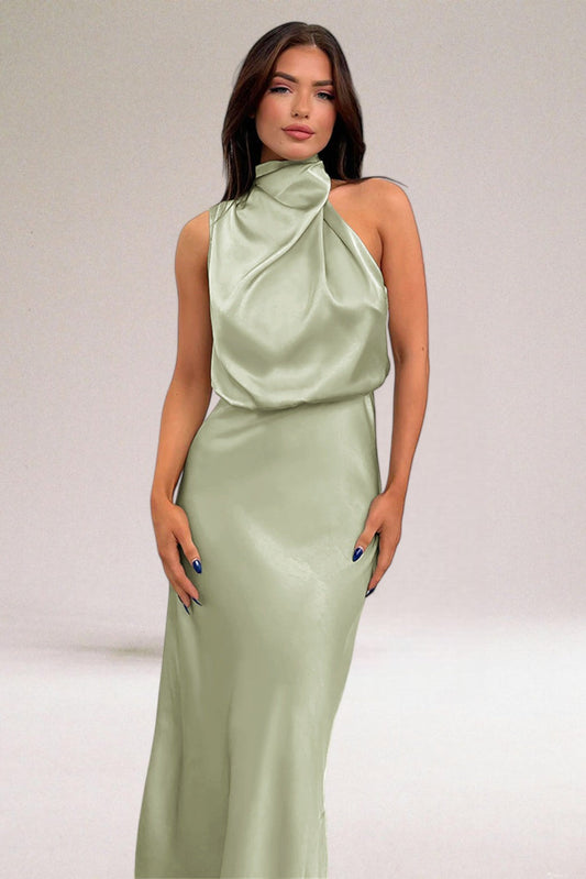 Flavia | Elegantes Satin-Kleid für Damen festlich 0