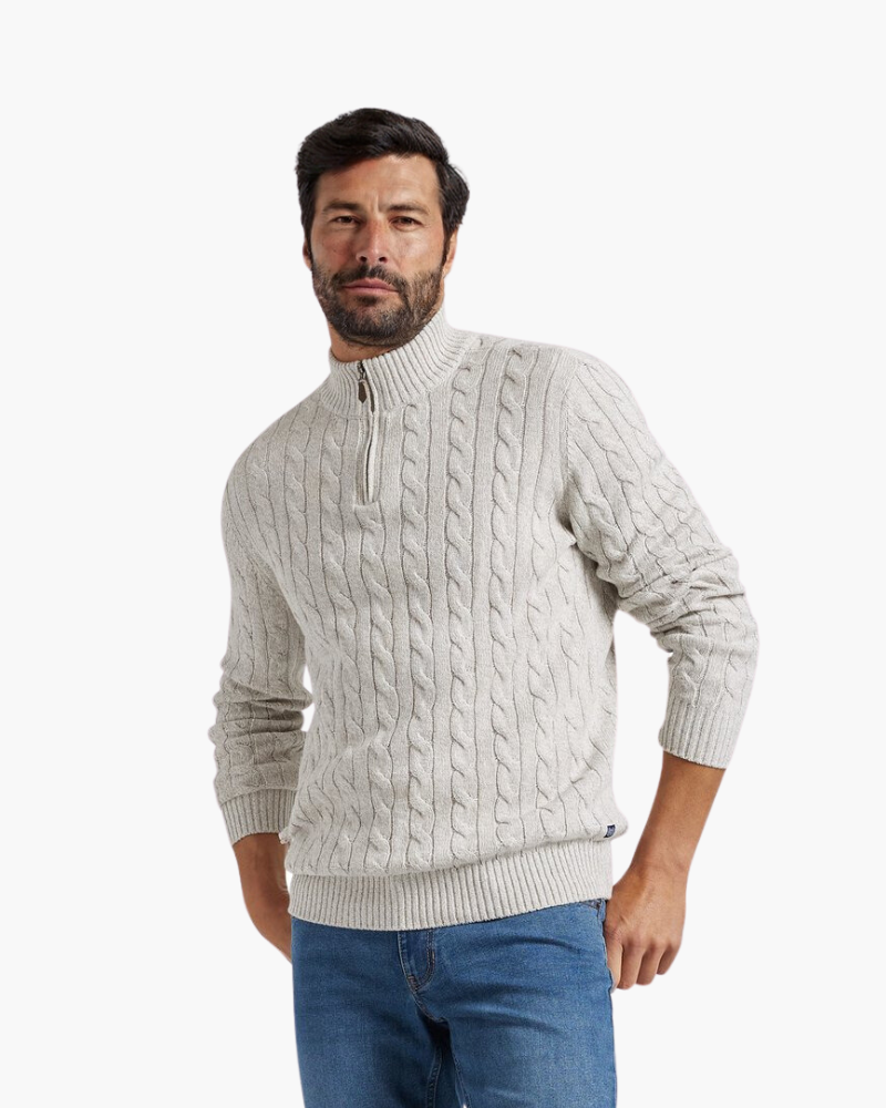 Leon | Eleganter Halbzip-Pullover für Herren langarm 1