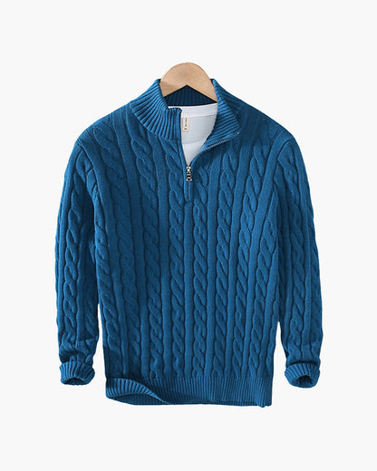 Leon | Eleganter Halbzip-Pullover für Herren langarm 10