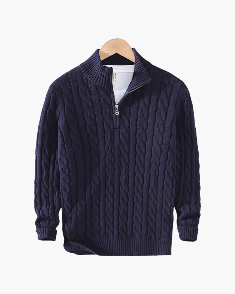 Leon | Eleganter Halbzip-Pullover für Herren langarm 5