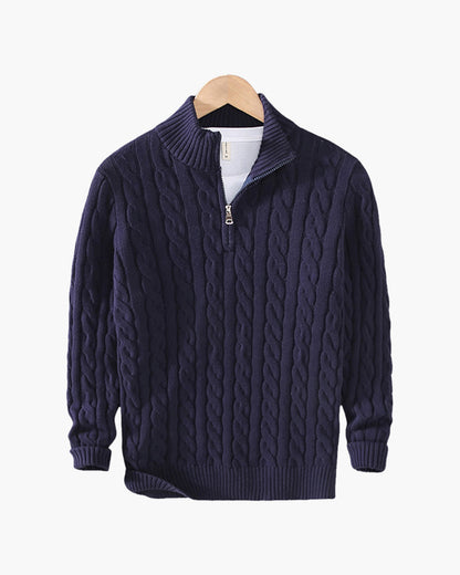 Leon | Eleganter Halbzip-Pullover für Herren langarm 5