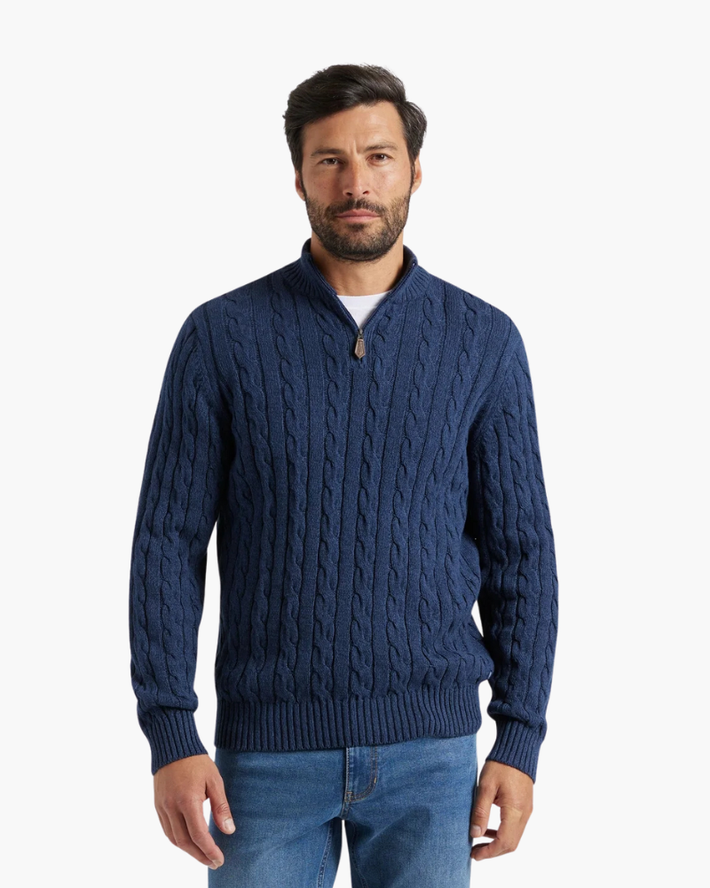 Leon | Eleganter Halbzip-Pullover für Herren langarm 6