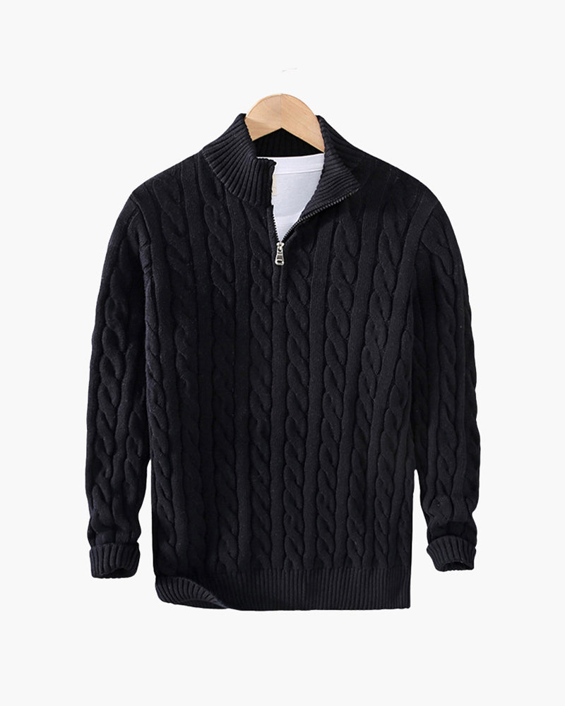 Leon | Eleganter Halbzip-Pullover für Herren langarm 8