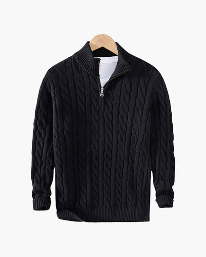 Leon | Eleganter Halbzip-Pullover für Herren langarm 8
