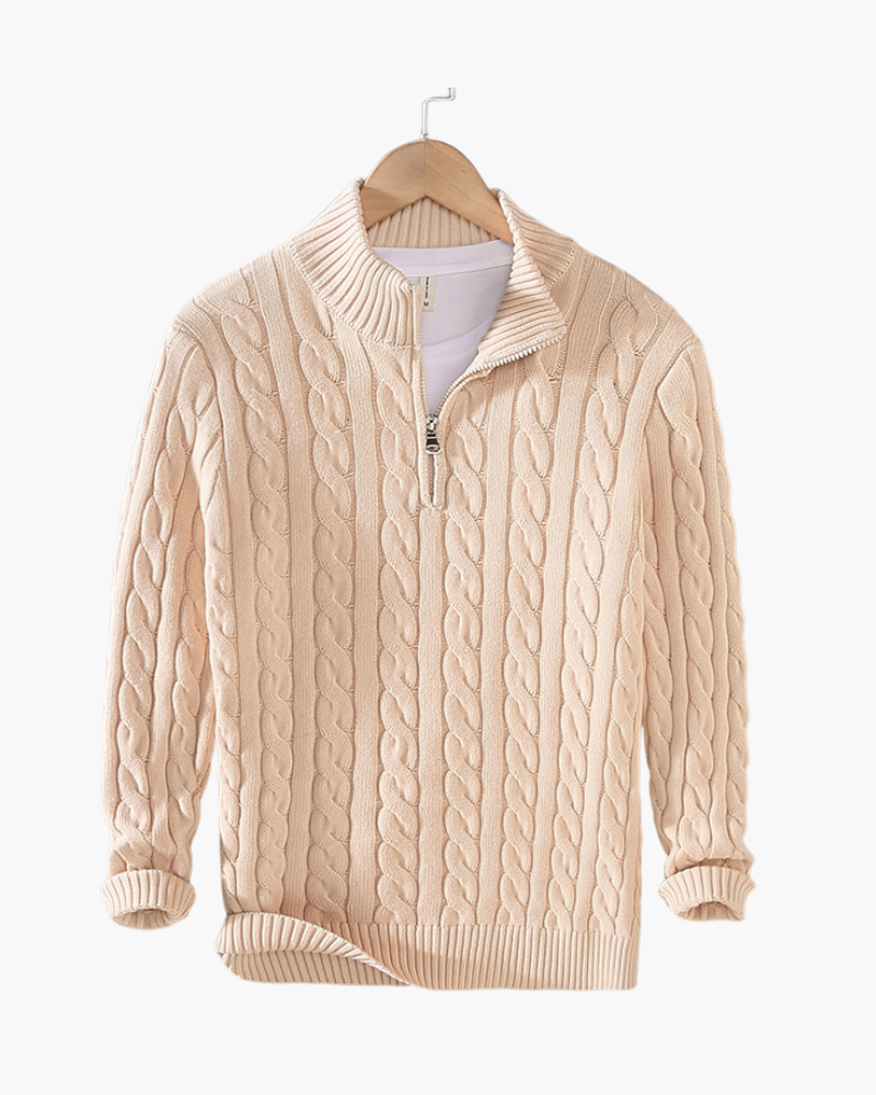 Leon | Eleganter Halbzip-Pullover für Herren langarm 9