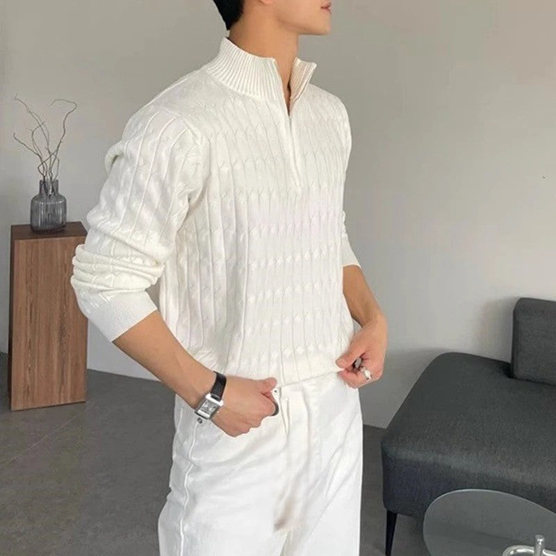 Leon | Eleganter Jacquard-Herrenpullover für Winter 3